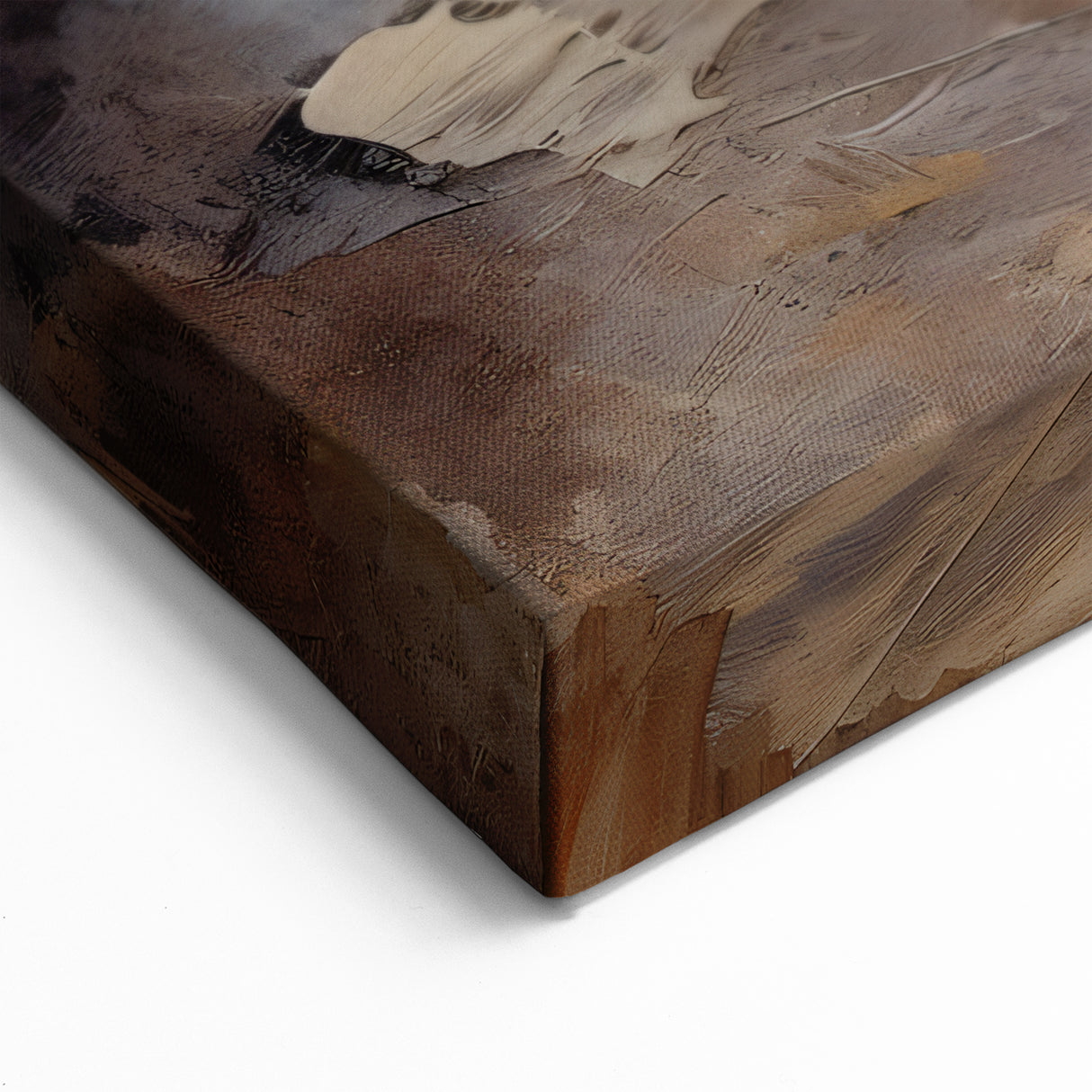 Modern Strokes Artwork – Rustic Warmth Abstract Line Canvas