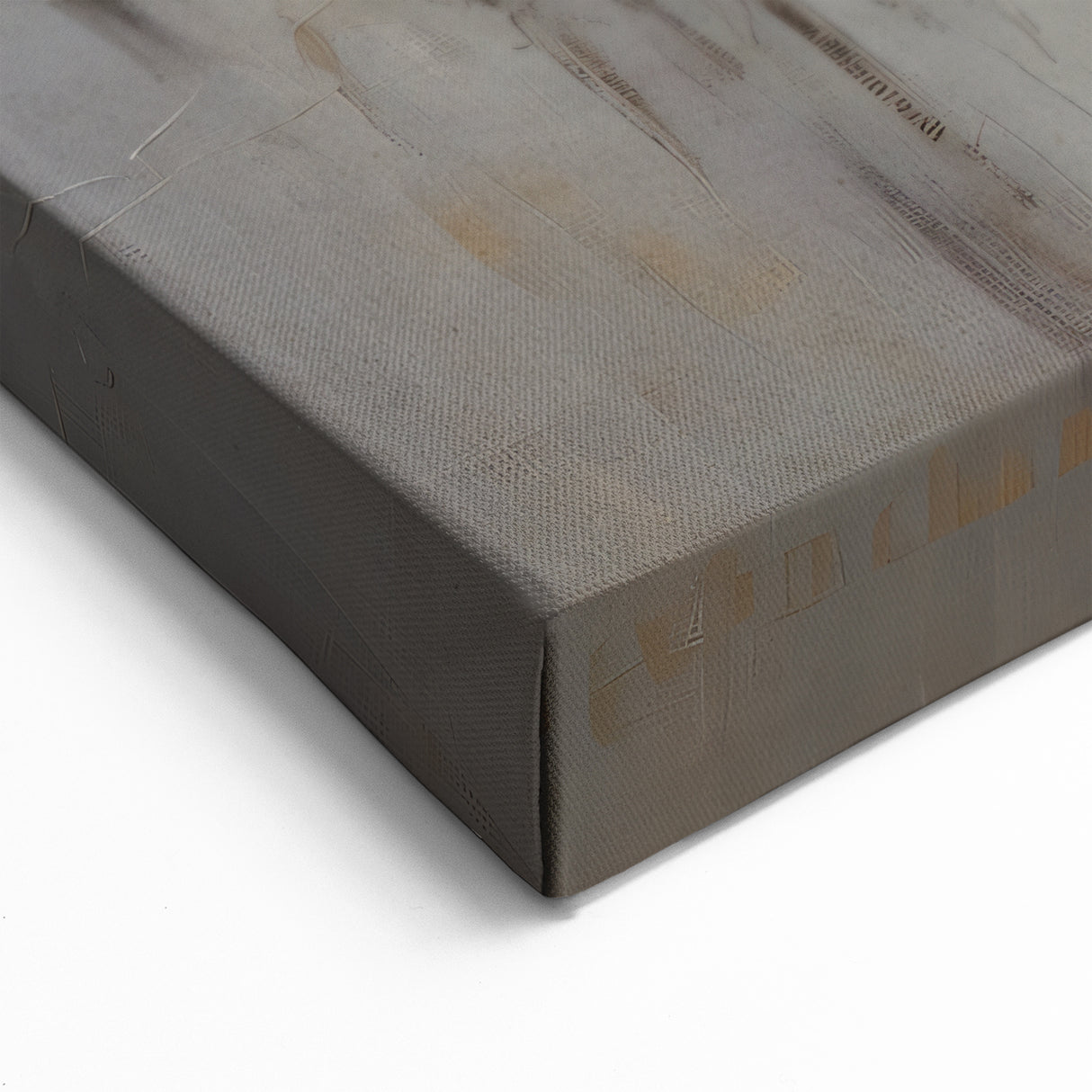 Geometric Abstract Line Art - Bold Orange Black and Gray Canvas Print