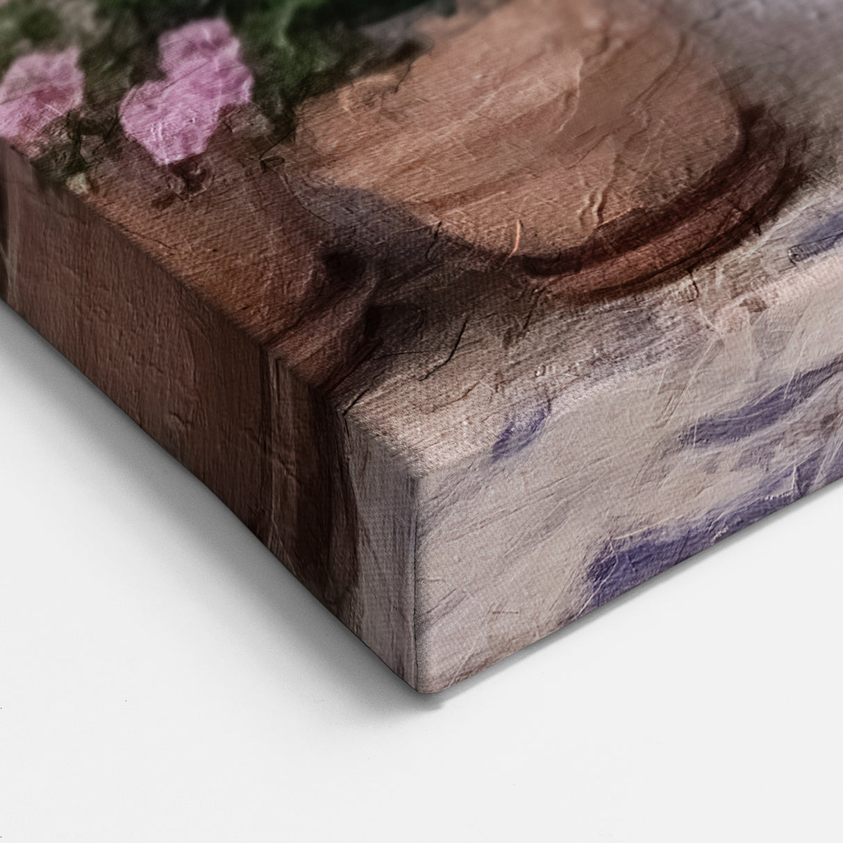 Mediterranean Door Print - Light Purple Door with Greek Patio Charm