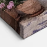 Mediterranean Door Print - Light Purple Door with Greek Patio Charm