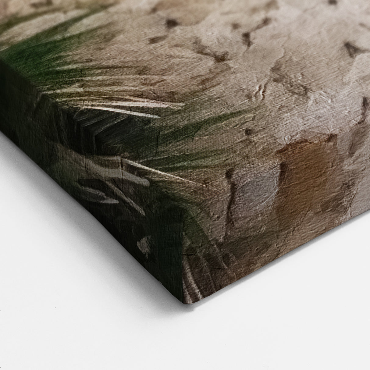 Rustic Greek Door Art - Weathered Gray Double Door with Purple Flowers