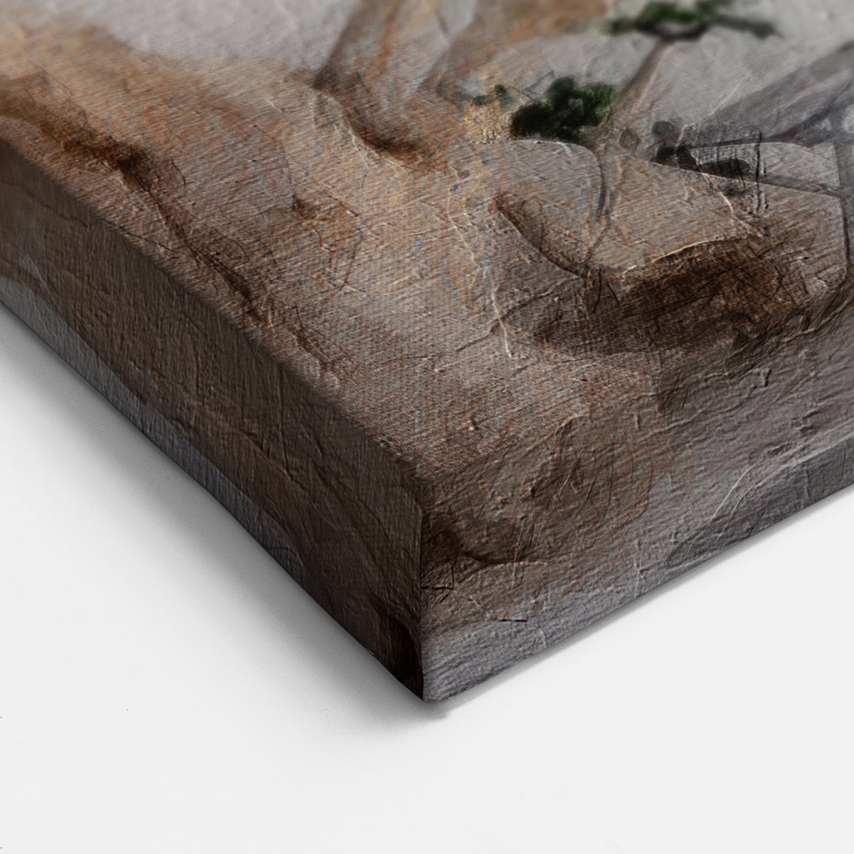 Turquoise Greek Door Print - Blue Door with Tree and Whitewashed Wall