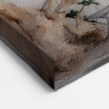 Turquoise Greek Door Print - Blue Door with Tree and Whitewashed Wall