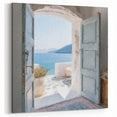 Open Door to Aegean Art - Blue Door with Sea View and Sunlit Terrace