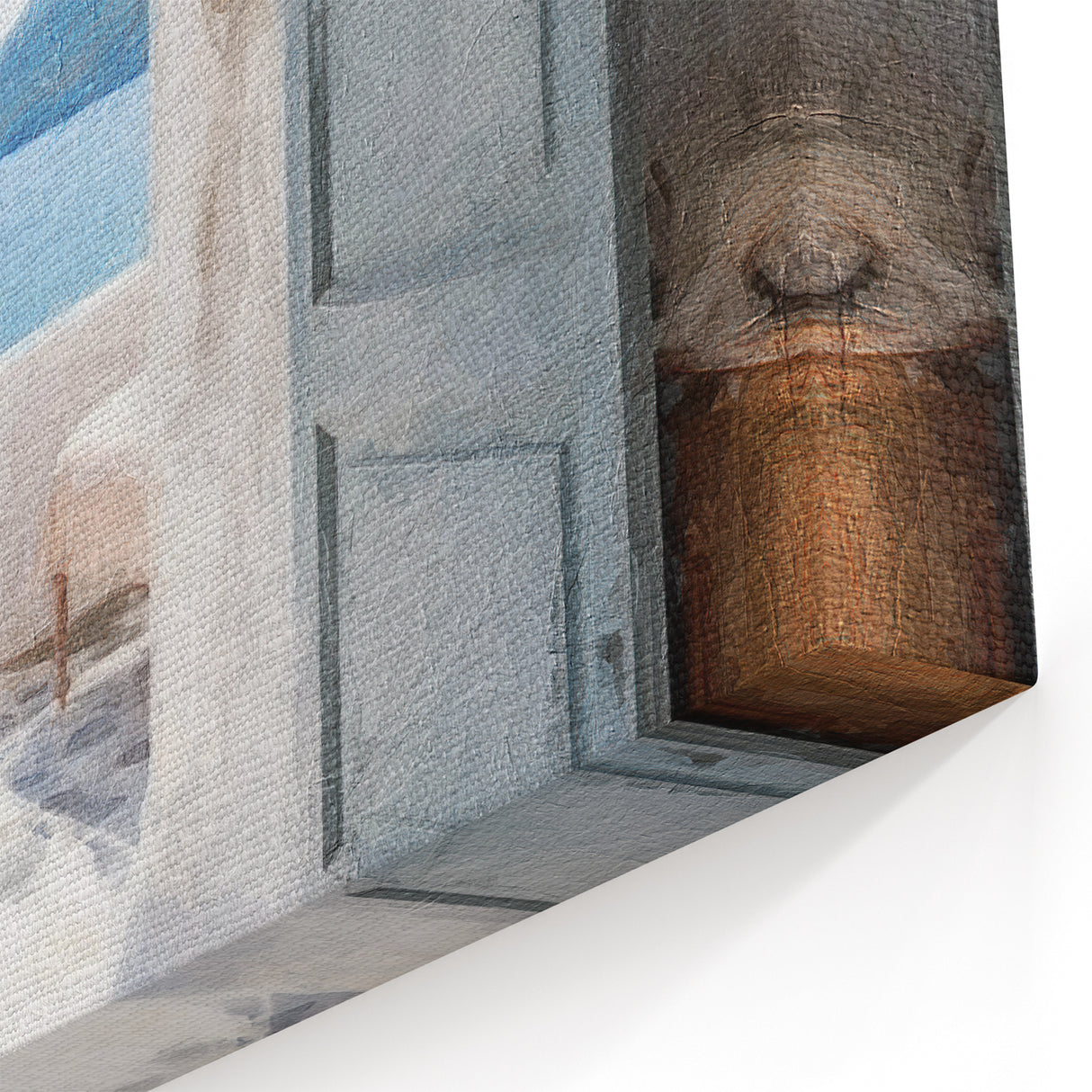 Open Door to Aegean Art - Blue Door with Sea View and Sunlit Terrace