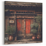 Traditional Fusuma Door Art - Japanese Architecture Photography Print