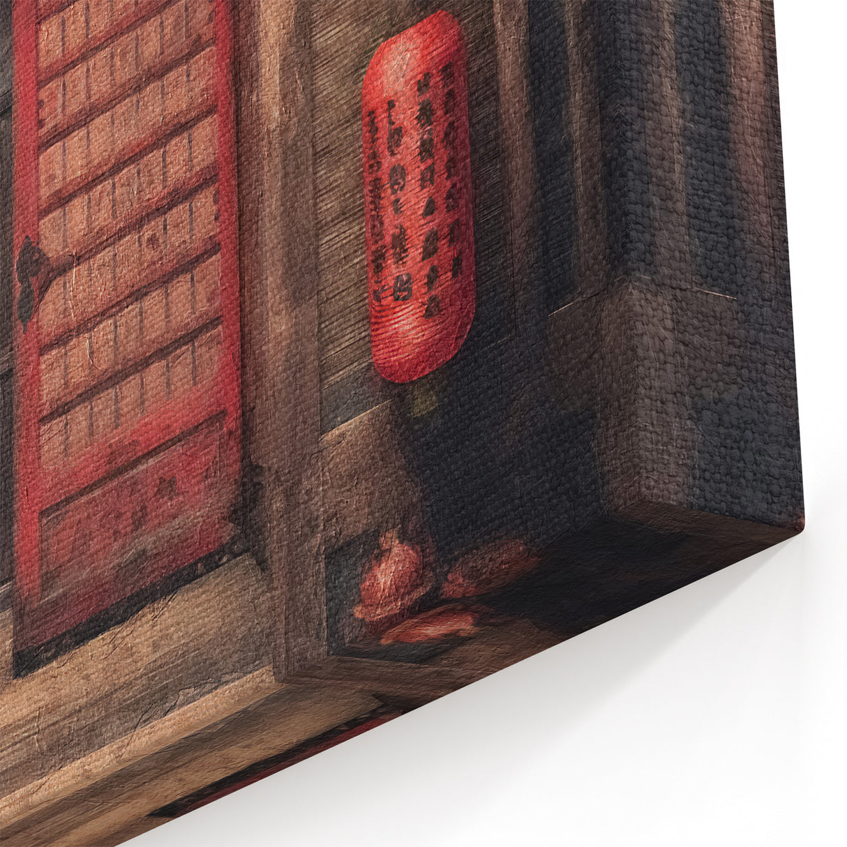 Shoji Door Artwork - Japanese Lanterns and Sliding Door Print
