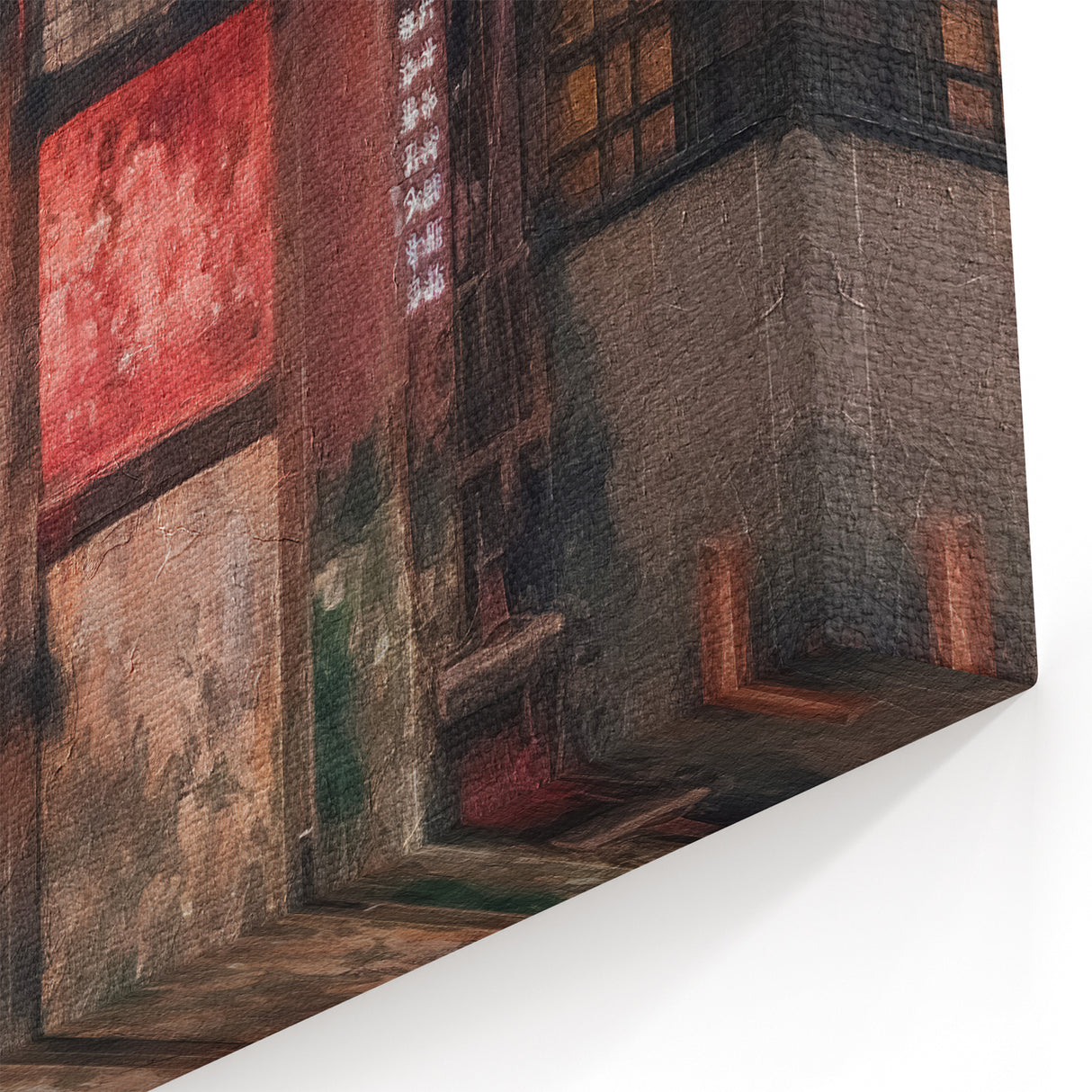 Vintage Japanese Door Art - Traditional Street Lantern Photography