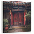 Japanese Lattice Gate Art - Traditional Zen Garden Entrance Print