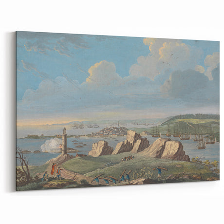 Historical Realism Art Print of Louisburg Lighthouse Coastal Scene