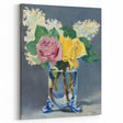 Impressionism Wall Art - Lilacs and Roses in Vase - Elegant Floral Print