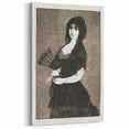 Impressionism Wall Art - Mysterious Woman in Black - Classic Art Etching Print
