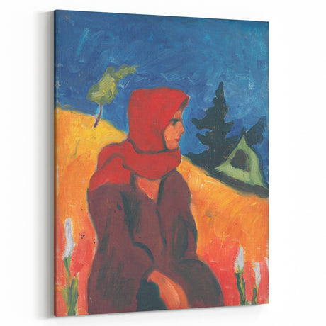 Vivid Realism Art Print - Village Girl in Red by Zolo Palugyay - Colorful Portrait