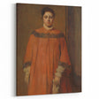Impressionist Portrait Art - Girl in Red - Degas’s Classic Print