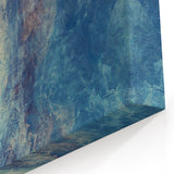 Ocean Breeze Abstract Art - Beige and Navy Blue Textured Canvas