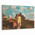 Realism Pastoral Scene - Two Girls in a Field by Homer