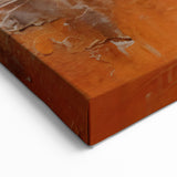 Abstract Line Art - Vibrant Orange and Earthy Tones Brush Strokes Canvas