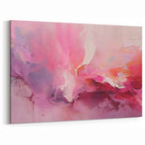 Colorful Line Abstract - Pastel Brush Strokes Pink and Purple Canvas