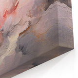 Soft Brush Strokes Abstract Art - Dreamy Pink and Gray Canvas