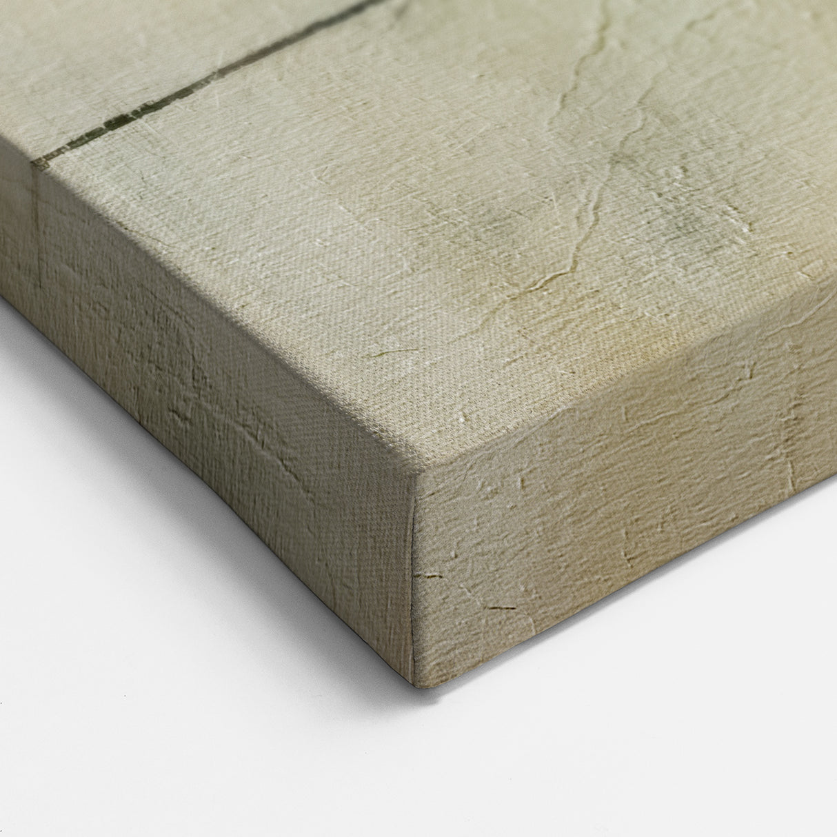 Geometric Line Art - Teal and Beige Abstract with Black Accents