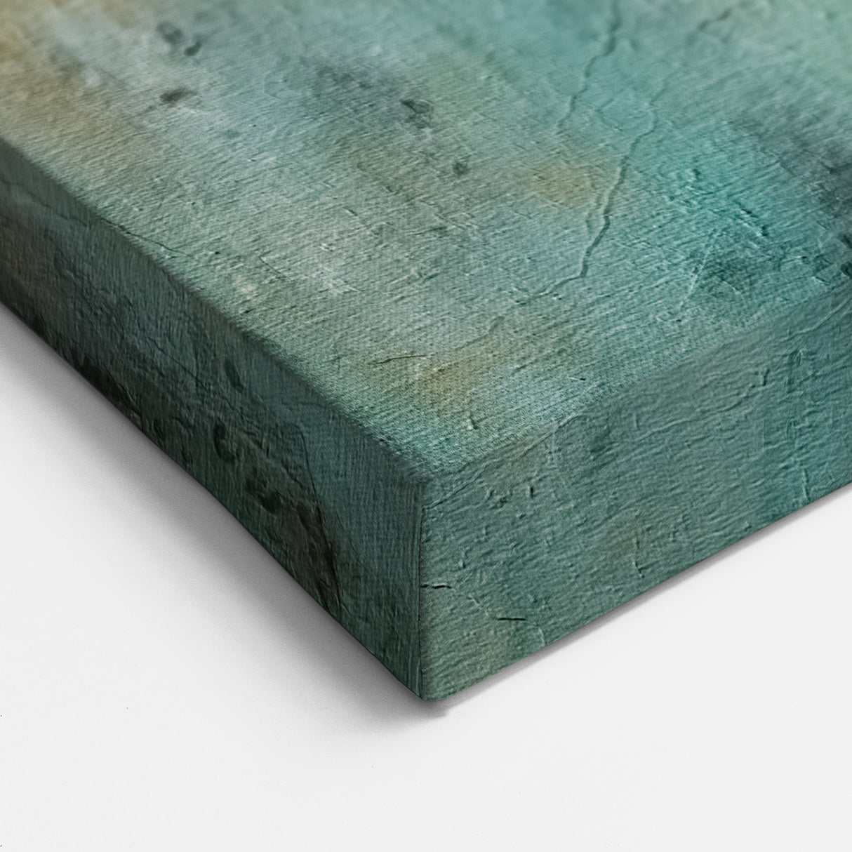 Minimalist Abstract Art - Cream, Teal, and Earthy Textured Canvas