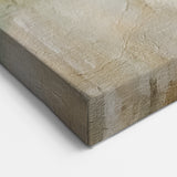 Abstract Geometric Art - Teal, Beige, and Ochre Brush Strokes Canvas