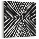 Black and White Line Art - Dynamic Geometric Brush Strokes Canvas
