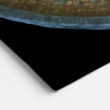 Teal and Beige Abstract Line Art - Organic Pattern Canvas Print