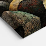 Surreal Abstract Landscape Art - Arching Stone Mosaic Canvas Print