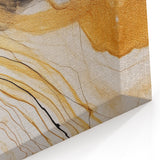 Gold and Black Abstract Art - Luxurious Fluid Ink Canvas Print