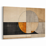 Modern Geometric Abstract Art - Minimalist Circle and Lines Canvas