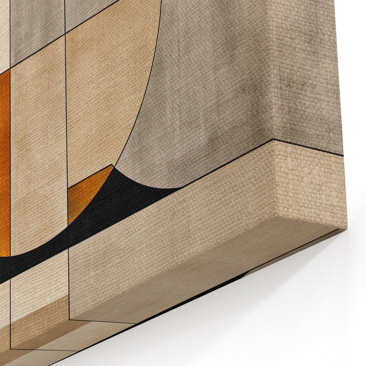 Modern Geometric Abstract Art - Minimalist Circle and Lines Canvas