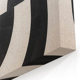 Modern Monochrome Abstract Art - Black, White, and Gray Circular Design