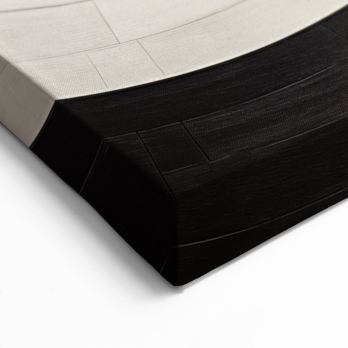 Modern Monochrome Abstract Art - Black, White, and Gray Circular Design