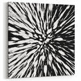 Black and White Abstract Art - Explosive Burst Monochrome Design