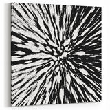 Black and White Abstract Art - Explosive Burst Monochrome Design