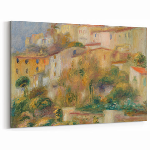 Impressionist Landscape Wall Art - Renoir's Houses on a Hill Canvas Print