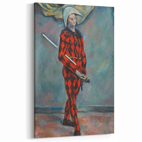 Impressionist Harlequin Wall Art - Paul Cézanne's Colorful Character Print