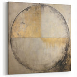 Minimalist Gold and Beige Abstract Line Art - Modern Strokes Canvas