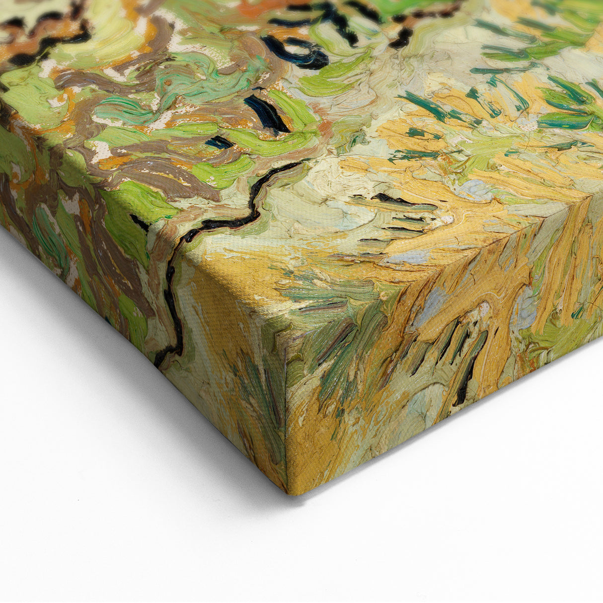 Impressionist Village Scene Wall Art - Van Gogh's Houses and Figure Print