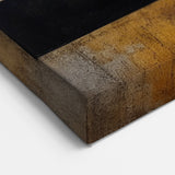 Geometric Abstract Line Art in Gold and Black - Modern Strokes Canvas