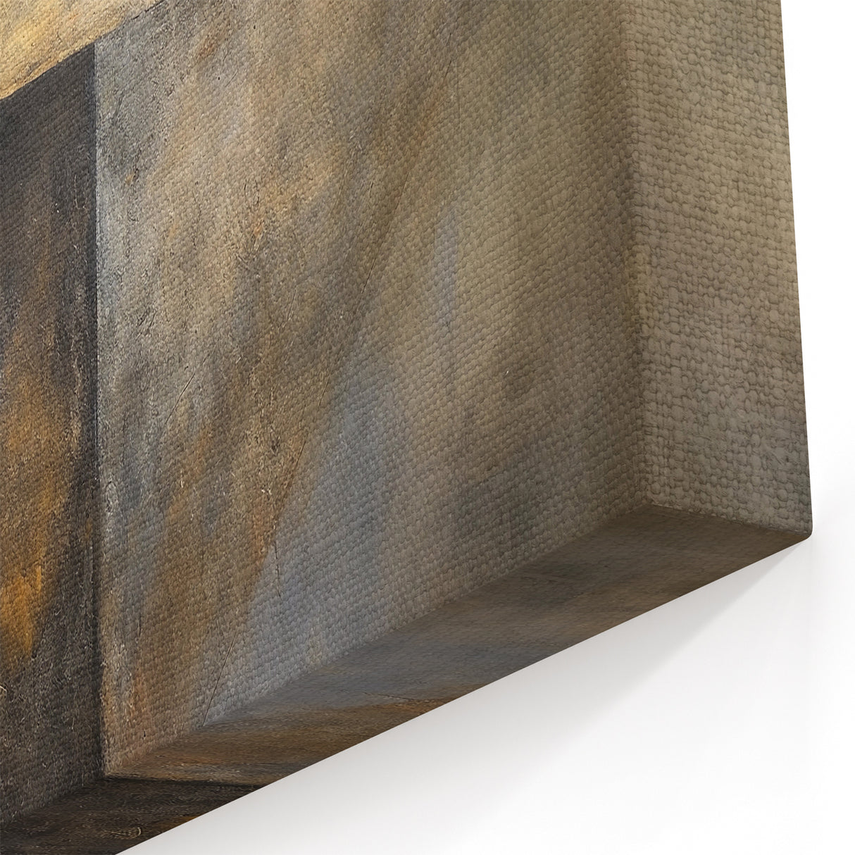 Abstract Geometric Line Art in Gold and Black - Modern Strokes Canvas