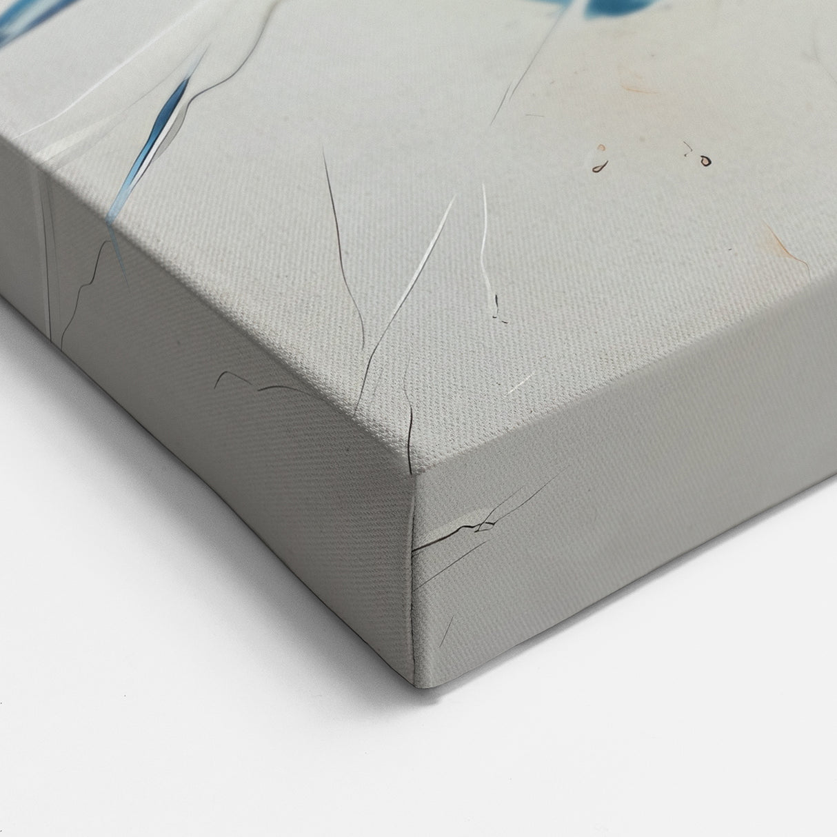 Dynamic Blue and Gold Abstract Strokes Art - Modern Textured Canvas