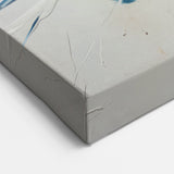 Dynamic Blue and Gold Abstract Strokes Art - Modern Textured Canvas