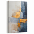 Geometric Strokes and Lines Abstract Art - Navy Blue Gold Beige