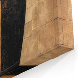 Abstract Vase Artwork - Bold Geometric Design in Navy Red Beige