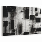 Black and White Abstract Drip Art - Modern Urban Geometric Design