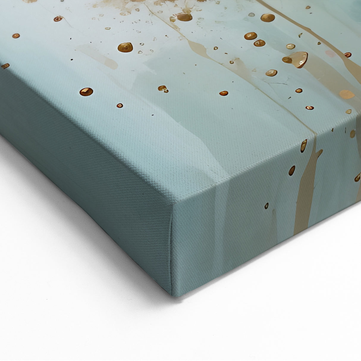 Whimsical Pastel Abstract Art - Pink, Teal, and Gold Accents Wall Décor