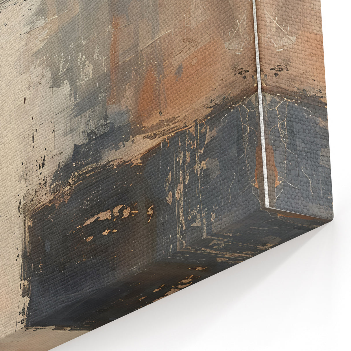 Calm Coastal Abstract Art - Beige and Gray Minimalist Wall Décor