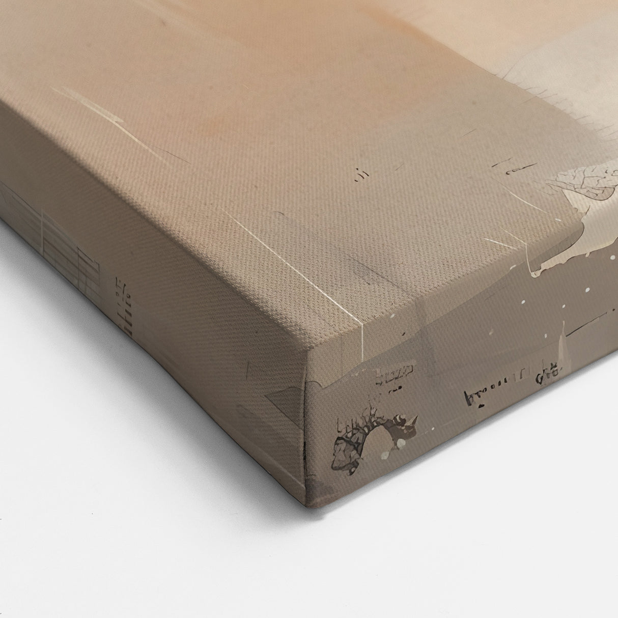 Calm Coastal Abstract Art - Beige and Gray Minimalist Wall Décor